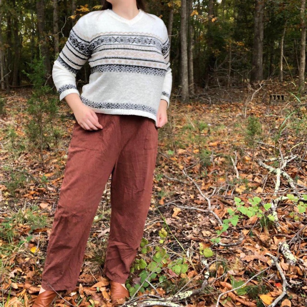 Croft and Barrow M White Soft Cabin Sweater circa Y2k - Picture 1 of 9